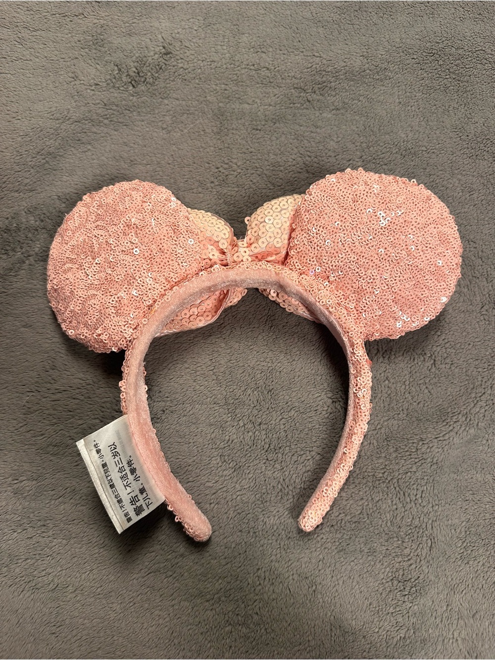 Disney Rose Pink Sequin Minnie Ear Headband - Picture 3 of 4